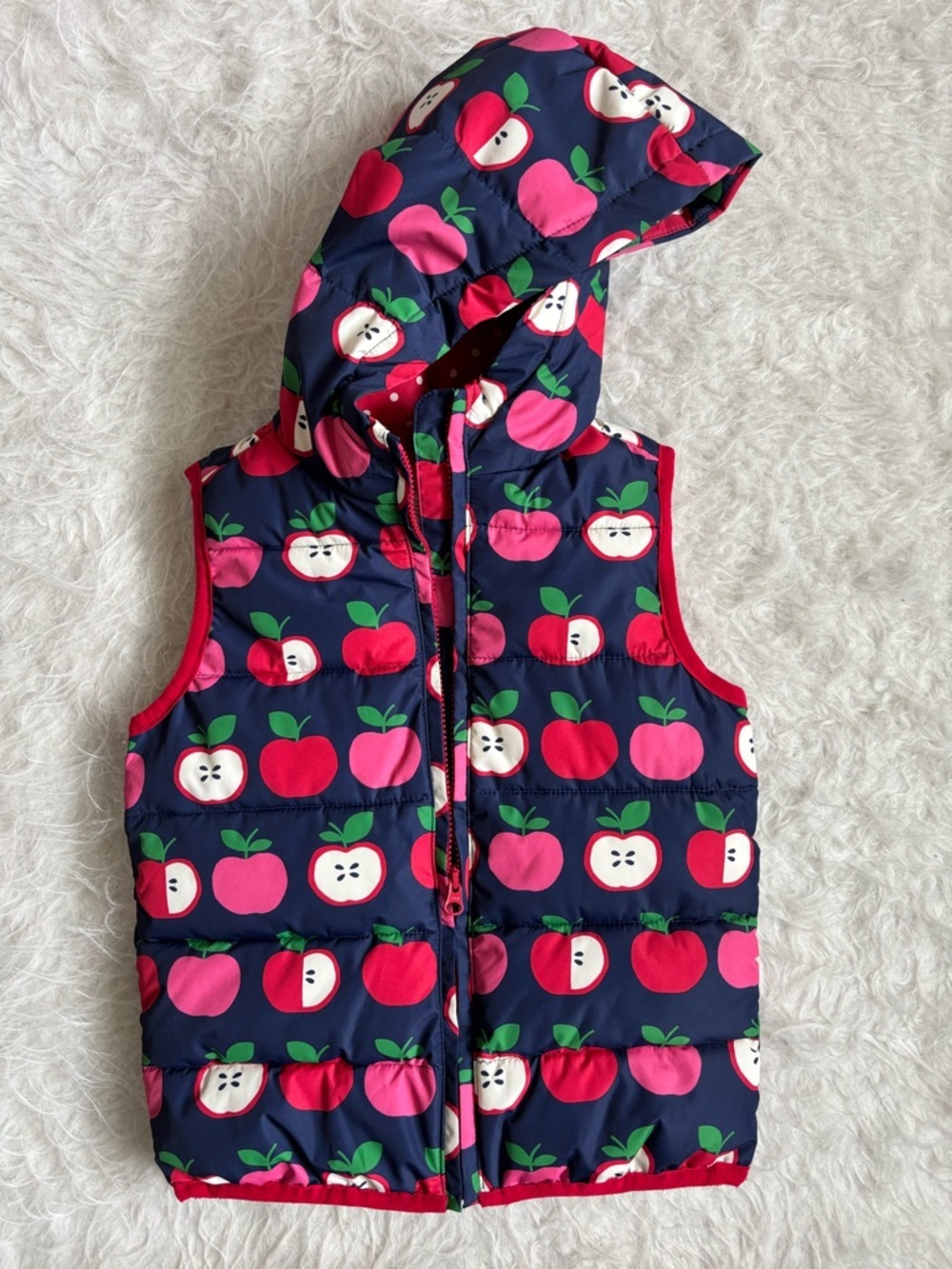 Gymboree Girl’s Adorable Apple Outdoor Hooded Vest